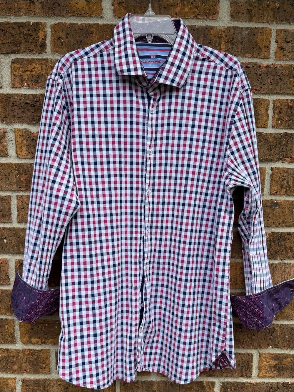 Michelsons London Long Sleeve Multicolor Check Casual Button Shirt Sz XL Preppy